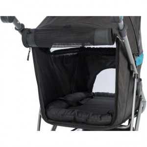 Carucior Buggy Pana La 20 Kg, 3 Roti, 60 x 112 x 120 cm, Negru/Petrol, 28960