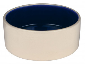 Castron Ceramic, Crem/Albastru, Dimensiune 1 l/ø 18 cm