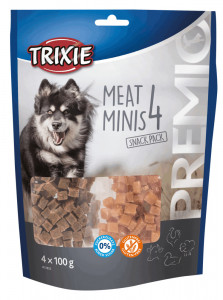 Cuburi Premio 4 cu Carne de Pui/Rata/Vita/Miel, 4 x 100 g, 31852