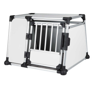 Cusca de Transport, Aluminiu, L: 93 x 64 x 81 cm, Pana la 40 kg, Argintiu/Gri