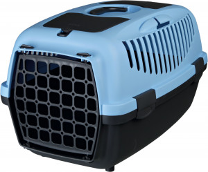 Cusca de Transport Capri 2, XS-S, 37 x 34 x 55 cm/Pana la 8 kg, Culoare Gri Inchis/Albastru