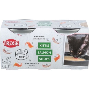 Hrana pentru Pisici, Supa de Somon, 4 x 80 g - Img 3