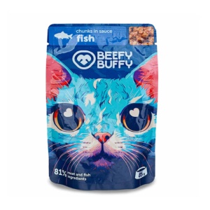 Hrana Umeda Pentru Pisici, cu Peste, 85 g
