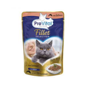 Hrana Umeda Pentru Pisici, Fillet Selection, Cu Somon In Sos, 85 g