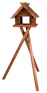 Hranitor Exterior, Cabana cu Suport, 47 x 40 x 36 cm/1.40 m, Maro