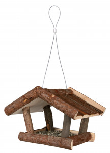 Hranitor Exterior, Suspendat, Lemn, 32 x 23 x 20 cm, Nature