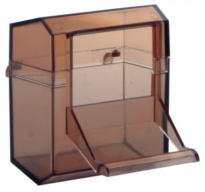 Hranitor Plastic pentru Pasari, cu Spatiu de Aterizare, 70 ml/7 x 7 cm, Diverse Culori - Img 2