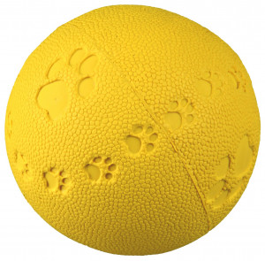 Jucarie Caini, Minge cu Sunet, Cauciuc, Culoare Roz, Dimensiune ø 6 cm - Img 4