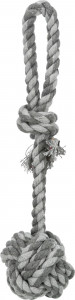 Jucarie Caini, Sfoara Cu Minge Tesuta, Culoare Lime/Petrol, Dimensiune ø 7/50 cm - Img 6