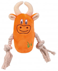 Jucarie Pentru Caini, Animal Plus Cu Sfoara, Cu Sunet, 13 cm - Img 3