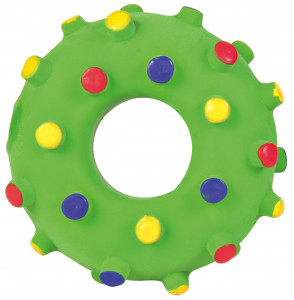 Jucarie Pentru Caini, Junior, Mini Inel, Latex, 8 cm, Diverse Culori