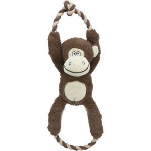 Jucarie Pentru Caini, Maimuta, Plus/Sfoara, Cu Sunet, 40 cm