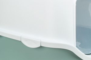 Litiera cu Acoperis Vico 40x40x56 cm Salvie/Alb, 402710 - Img 2