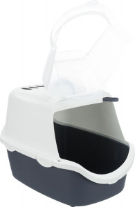 Litiera Vico Open Top, cu Capac si Lopatica, 40 x 40 x 56 cm, Albastru/Alb - Img 8
