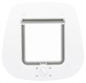 Usa Batanta pentru Pisici, 4-Way pentru Usa din Sticla, 27 x 26 cm, Alb