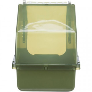 Cadita Acoperita pentru Pasari, Plastic, 16 x 22 x 16 cm, Verde - Img 4