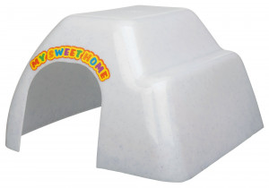 Casuta pentru Porcusori de Guineea/Iepuri Pitici, Plastic, 29 x 19 x 33 cm, Diverse Culori - Img 3