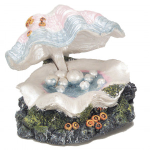 Decor Scoica cu Perle, S 12.5 x 11.5 x 8 cm
