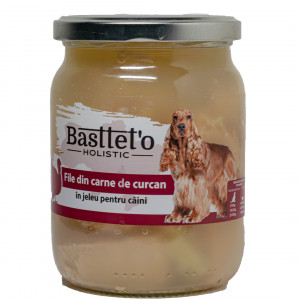 Hrana Umeda Pentru Caini, Basteto, File Din Carne De Curcan In Jeleu, 500 g