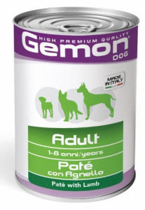 Hrana Umeda Pentru Caini, Gemon Adult, Pate Cu Miel, 400 g