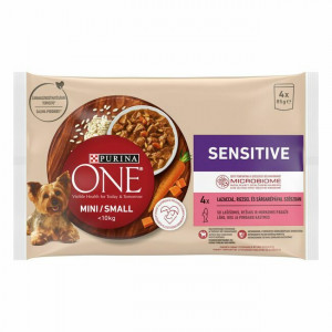 Hrana Umeda Pentru Caini, One Mini Sensitive/Delicate, Cu Somon, 4x85 g