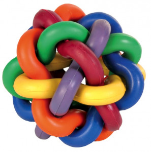 Jucarie Caini, Minge Innodata, Cauciuc, Multicolor, Dimensiune ø 7 cm