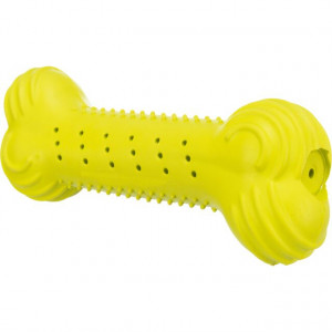 Jucarie Caini, Os Fosnitor, Cauciuc, Culoare Lime, Dimensiune 18 cm - Img 2