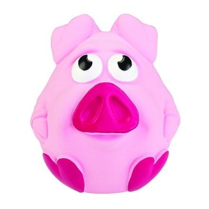Jucarie Pentru Caini, HipHop, Porc, Latex, Cu Sunet, 11 cm, Roz, A401907