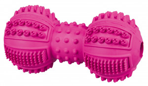 Jucarie Pentru Caini, Junior, Gantera, Cauciuc, 9 cm, Diverse Culori