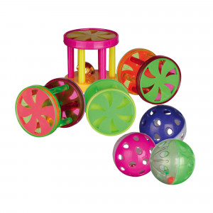 Jucarie Pentru Pisici, Minge Sau Rola, Plastic, Cu Sunet, 4.5 cm