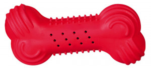 Jucarie Racoritoare Pentru Caini, Os, Cauciuc, 11 cm - Img 3