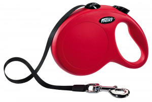 Lesa Retractabila Classic, Banda, Diverse Culori, Culoare Rosu, Marime L, Dimensiune 5 m/Pana la 50 kg