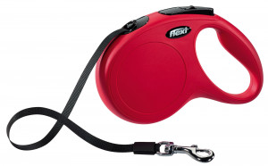 Lesa Retractabila Classic, Banda, Diverse Culori, Culoare Rosu, Marime M, Dimensiune 5 m/Pana la 25 kg