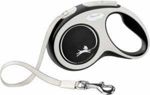 Lesa Retractabila Comfort, Banda, Culoare Negru, Marime S, Dimensiune 5 m/Pana la 15 kg