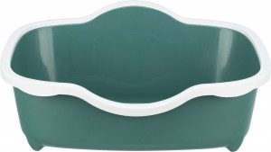 Litiera Berto Davio, Cu Rama, Inalta, 56 x 26 x 39 cm, Verde/Alb