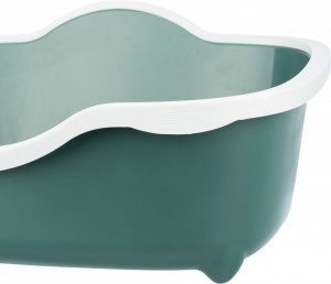 Litiera Berto Davio, Cu Rama, Inalta, 56 x 26 x 39 cm, Verde/Alb - Img 2