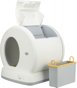 Litiera Cu Autocuratare Pentru Pisici 53 x 55.5 x 52 cm Alb - Img 7