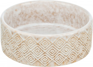Set 2 Castroane Ceramice Cu Suport Din Bambus, 2x0.3 l/ø 12 cm/30x6x15 cm, Alb/Maro Deschis, 24828 - Img 6