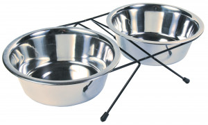 Set 2 Castroane Inox Cu Suport Metalic, Dimensiune 2 x 1.8 l/ø 21 cm/44 x 9 x 23 cm