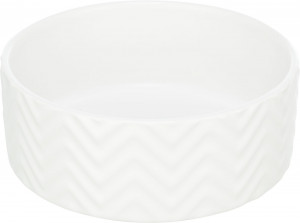 Castron Ceramic, Pentru Caini, 0.4 l/13 cm, Alb, 25023 - Img 4