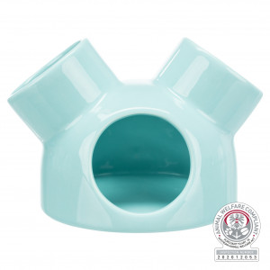 Casuta Ceramica cu Intrari, 12 x 10cm Turcoaz, 61363