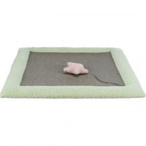 Covoras Pentru Zgariat, Junior, 47 x 47 cm, Gri/Verde Menta