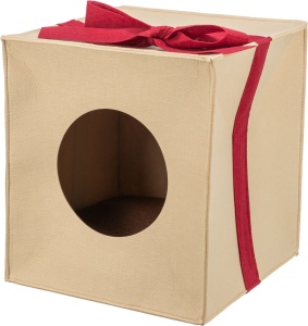 Culcus tip Pestera pentru Caini, 33x37x33 cm, Maro Deschis, 92375 - Img 1