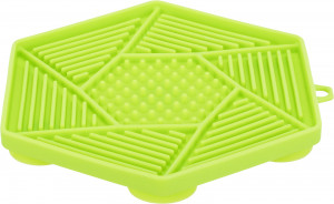 Farfurie Pentru Hranire Lenta, Lick`n'Snack, cu Ventuze, din Silicon,17 cm, Verde