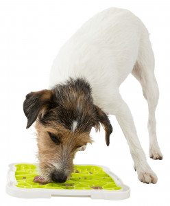 Farfurie pentru Hranire Lenta, Lickâ€™n'Snack, 20 x 20 cm, Lime/Alb - Img 3