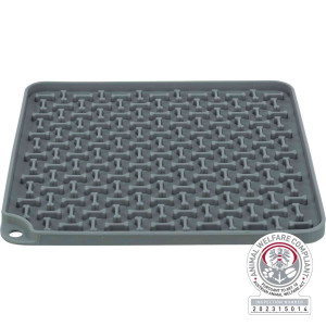 Farfurie pentru Hranire Lenta, Lickâ€™n'Snack, Silicon, 20 x 20 cm, Gri - Img 2