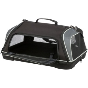 Geanta de Transport Animale Companie, pentru Avion, Airline, 55 x 23 x 40 cm, Pana la 7 kg, Negru/Gri - Img 9