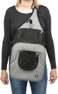 Geanta de Transport, Savina, Frontala, 30 x 33 x 26 cm, Pana la 10 kg, Negru/Gri - Img 5