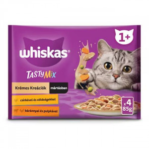 Hrana Umeda pentru Pisici, Sos Cremos, cu Pui / Legume si Miel / Curcan, 4 x 85 g