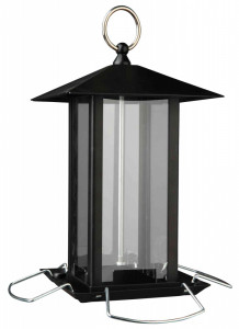 Hranitor Exterior, Suspendat, Metal, 1000 ml/20 cm, Negru